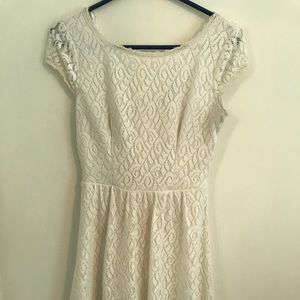 White short lace dress